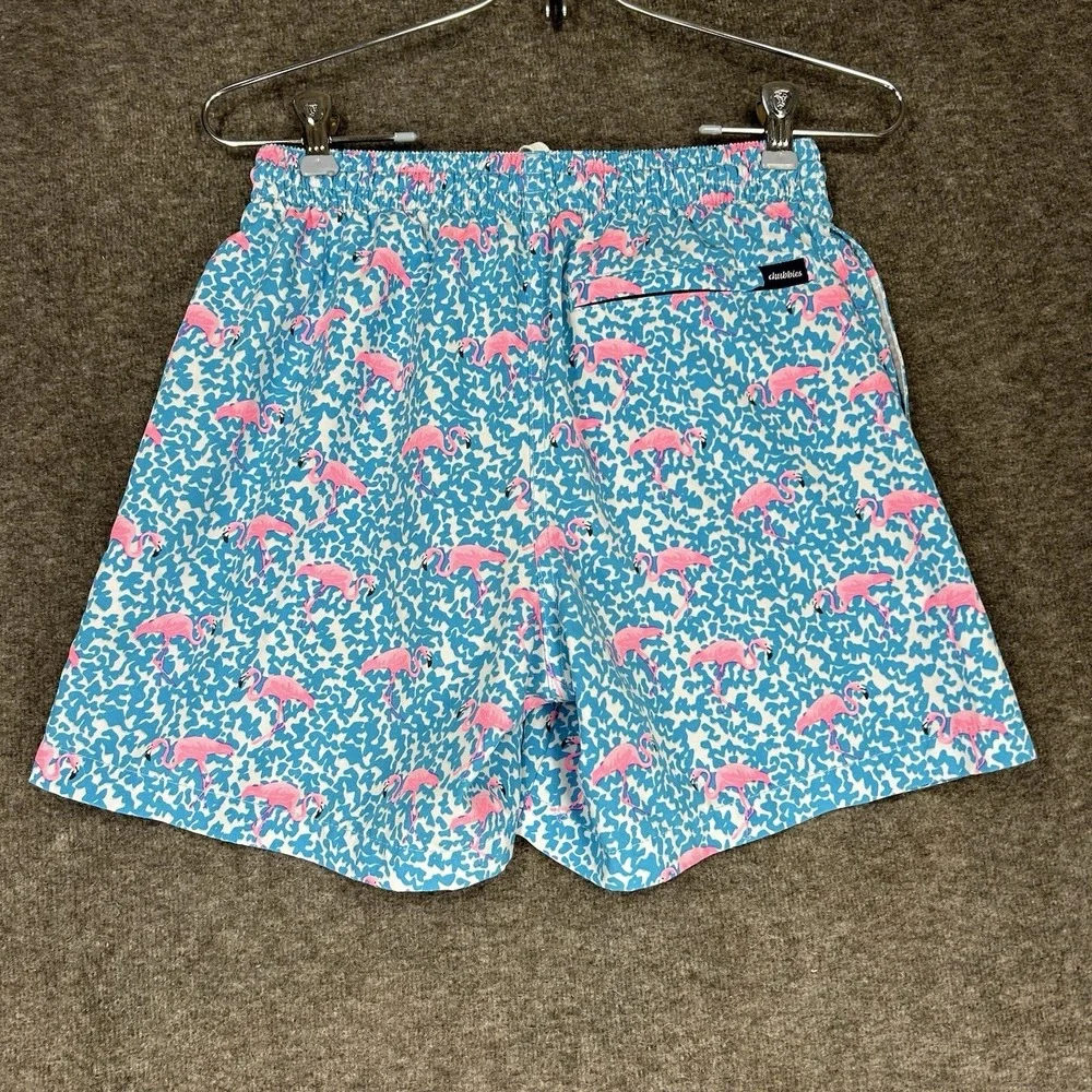 Chubbies Swim Trunks Mens S Blue‎ Domingos Are For Flamingos Lined 5.5
